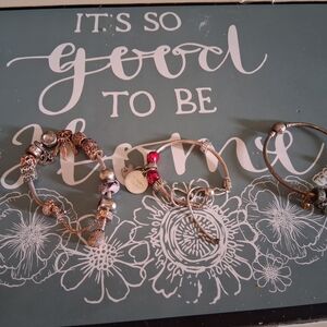 Pandora Silver and Gold Charm Bracelets